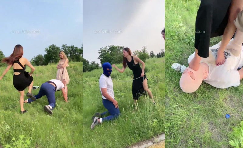 ODCN-873 Outdoor training – two Mistress  kicking balls