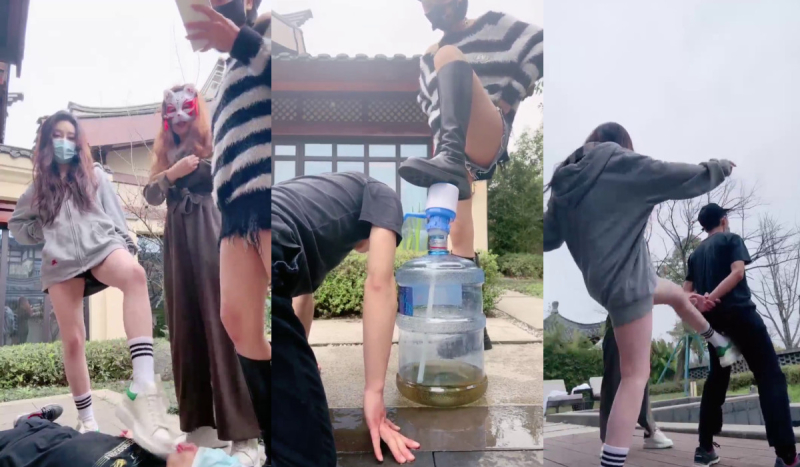 BLCN-1050 Chinese outdoor ballbusting