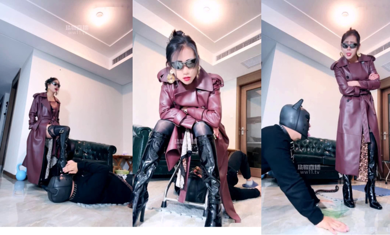 RFCN-1047 Home leather toilet – Chinese femdom